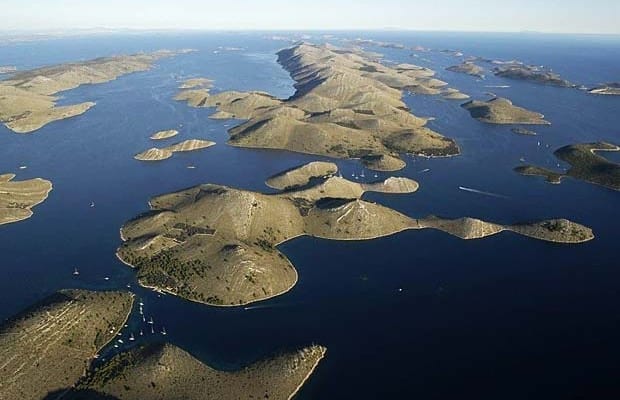 National park Kornati panoramic flight