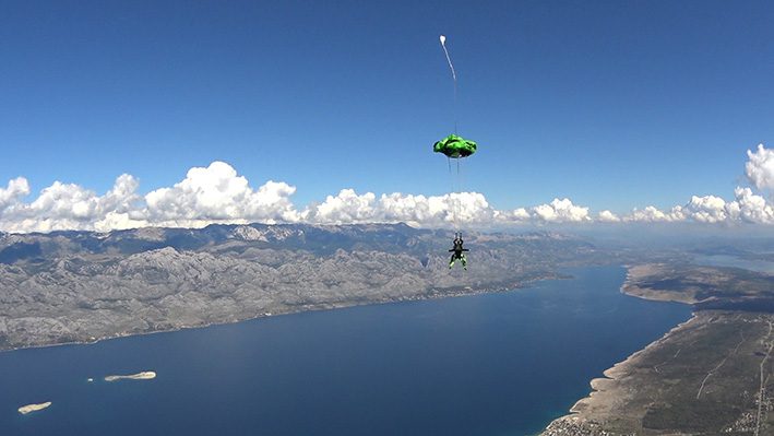 This is why September is perfect for a tandem skydive in Zadar tandem skydive clouds