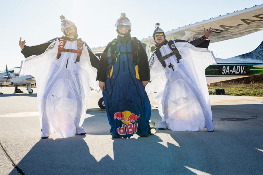 Skydiving Valentine's Day with Red Bull & ADV redbull skydiving team in croatia