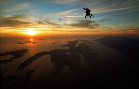 Sunset skydiving zadar