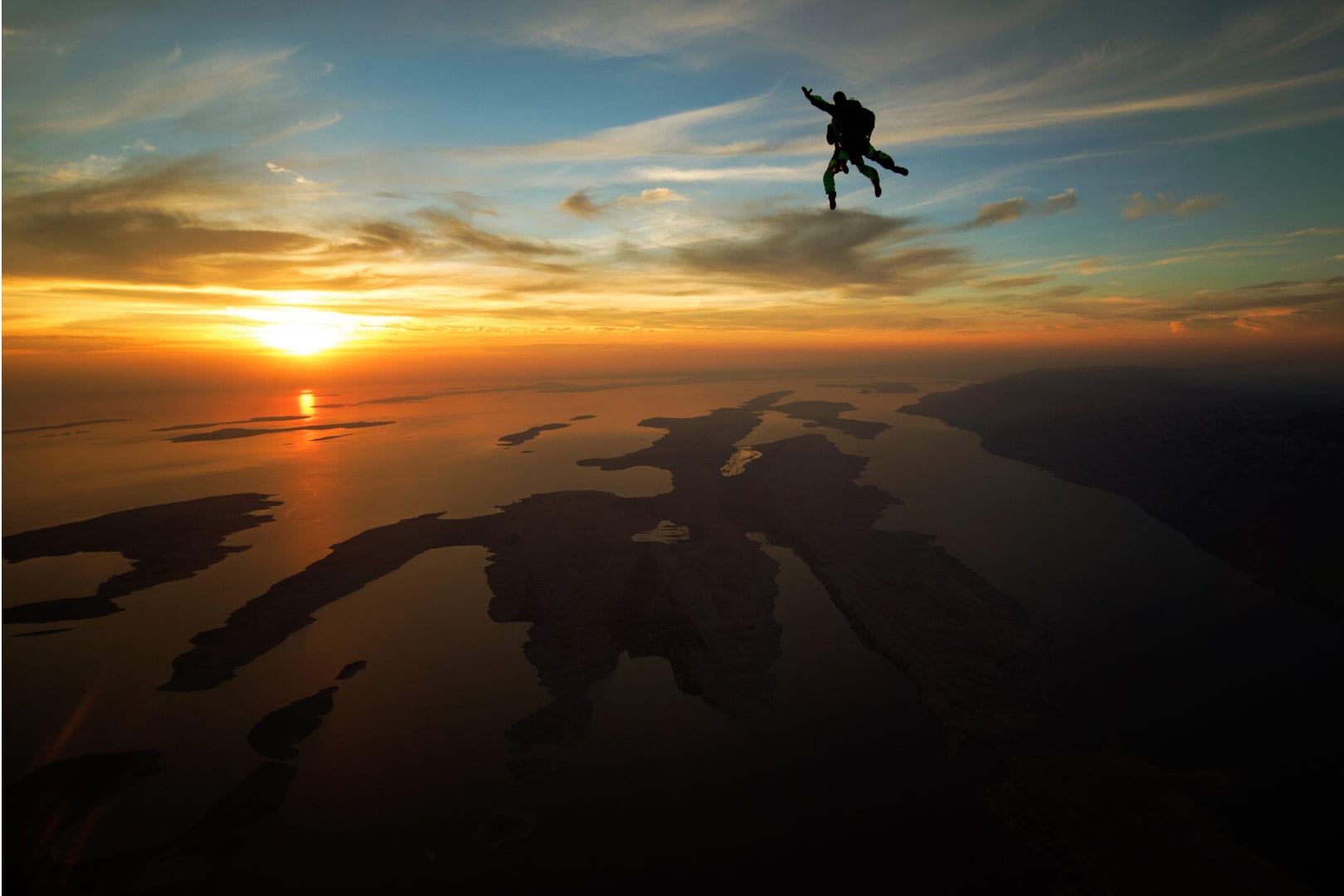 Skydiving Croatia TOP 10 Photos of 2016 Sunset skydiving Croatia