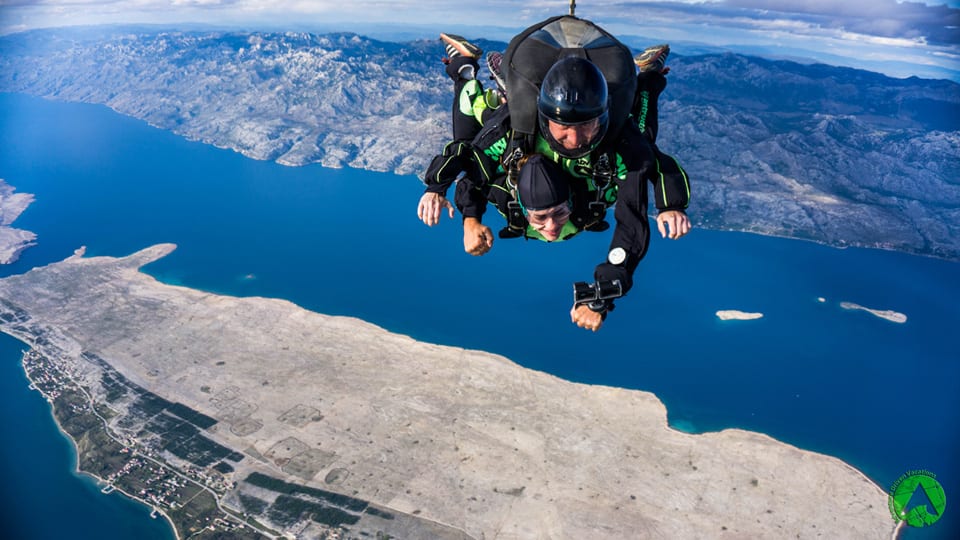 Top 10 Skydiving Zadar Photos of 2017 Skydiving Zadar with the View on Mountain Velebit